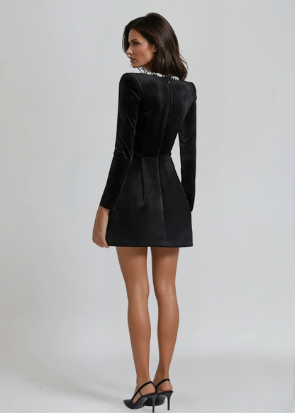 Elodie Fluwelen Mini Jurk